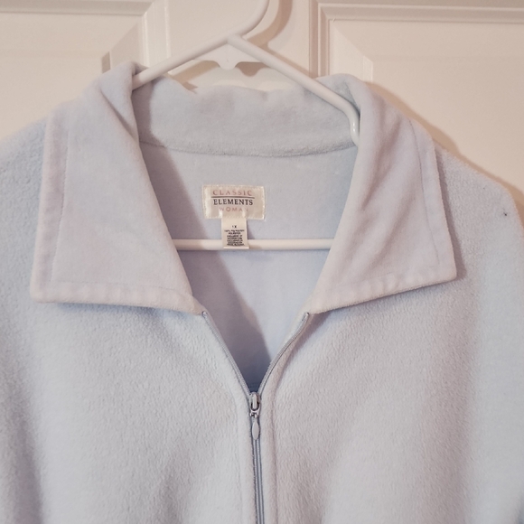 Classic Elements Light Blue Fleece Robe - Picture 3 of 6